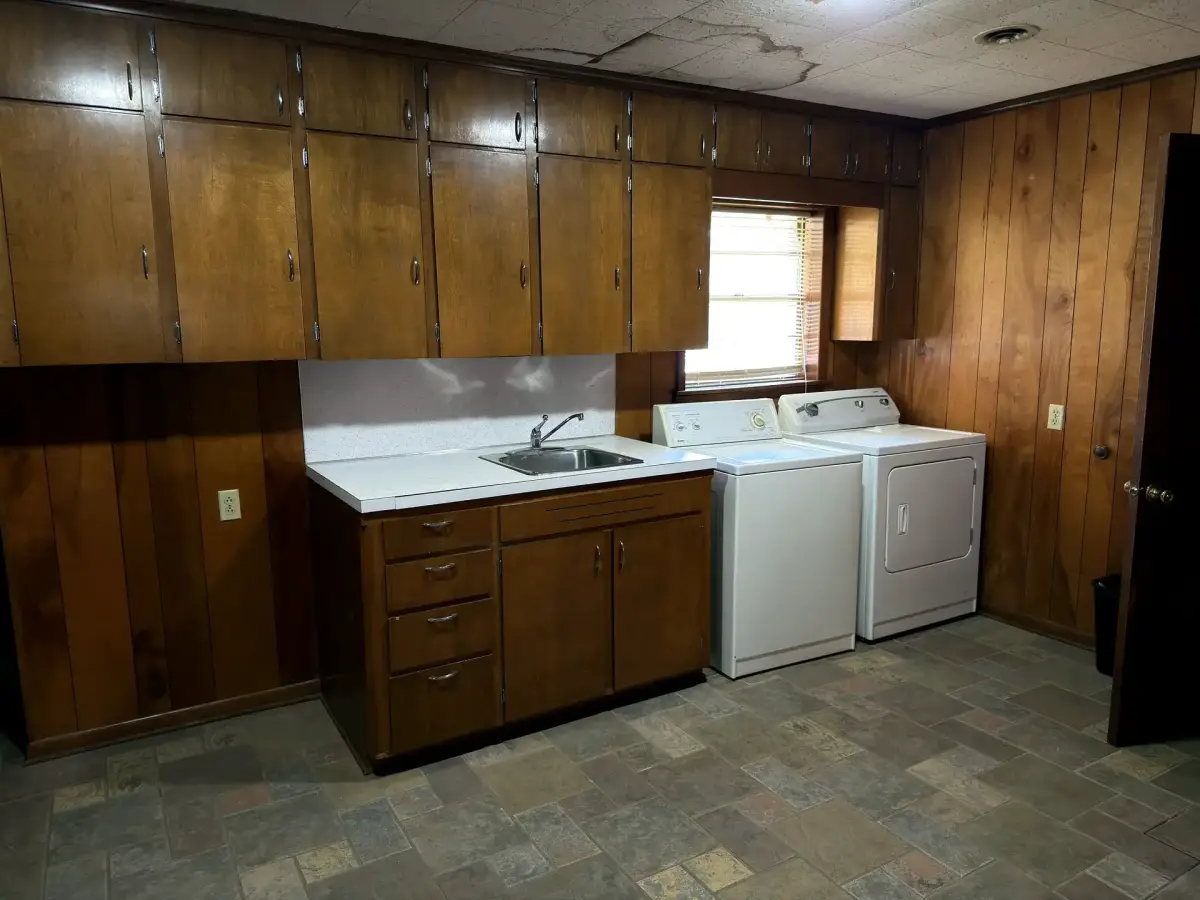 Laundry room with washer and dryer in the Brick House